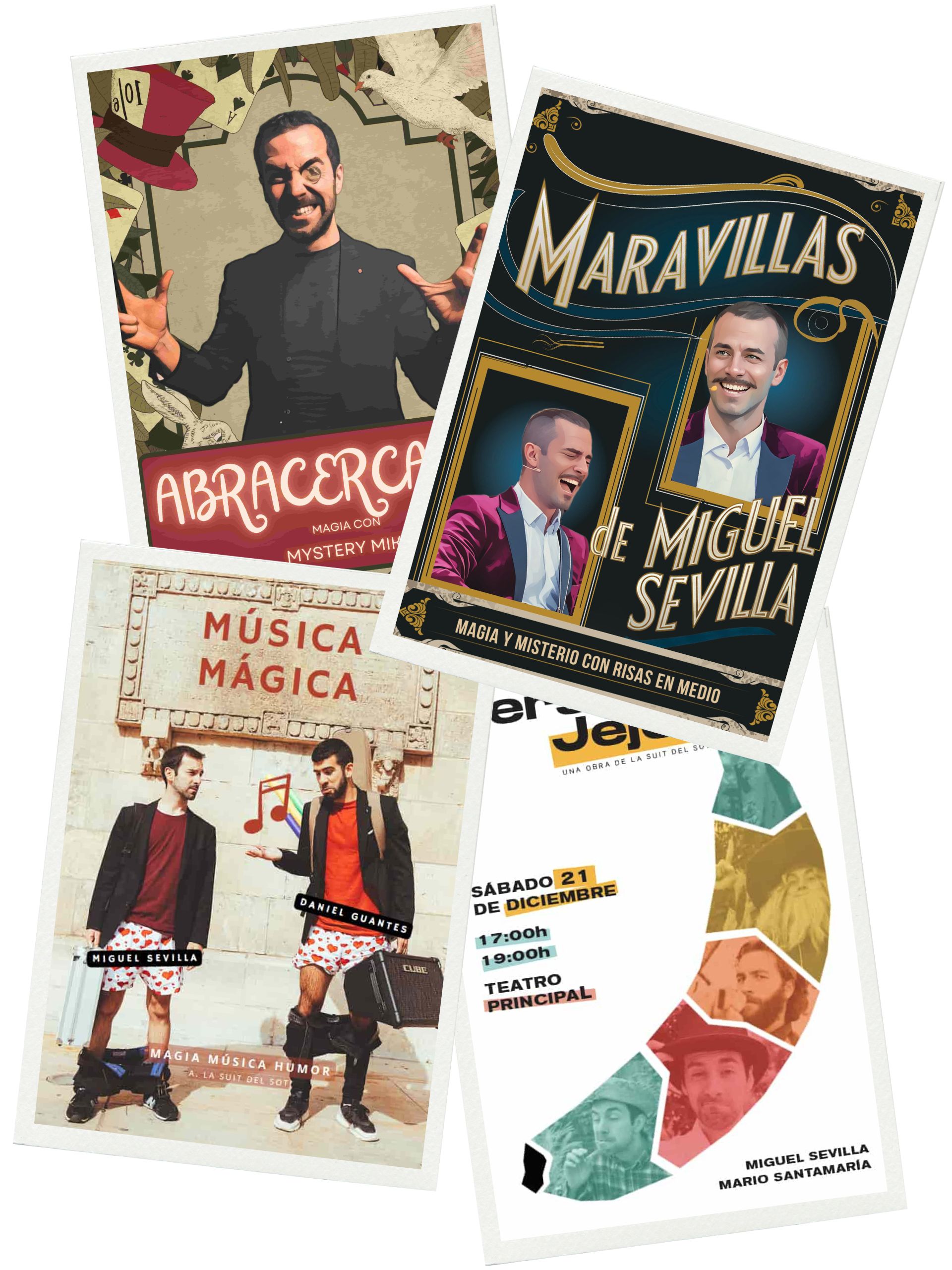 Carteles de Espectáculos de magia para ayuntamientos de Burgos y España de Miguel Sevilla